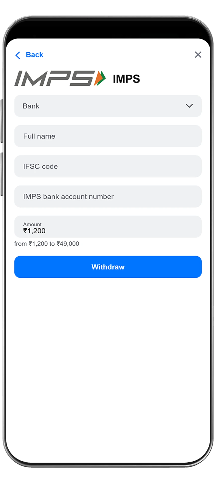 Simple instructions for filling out the withdrawal form at 1Win casino.