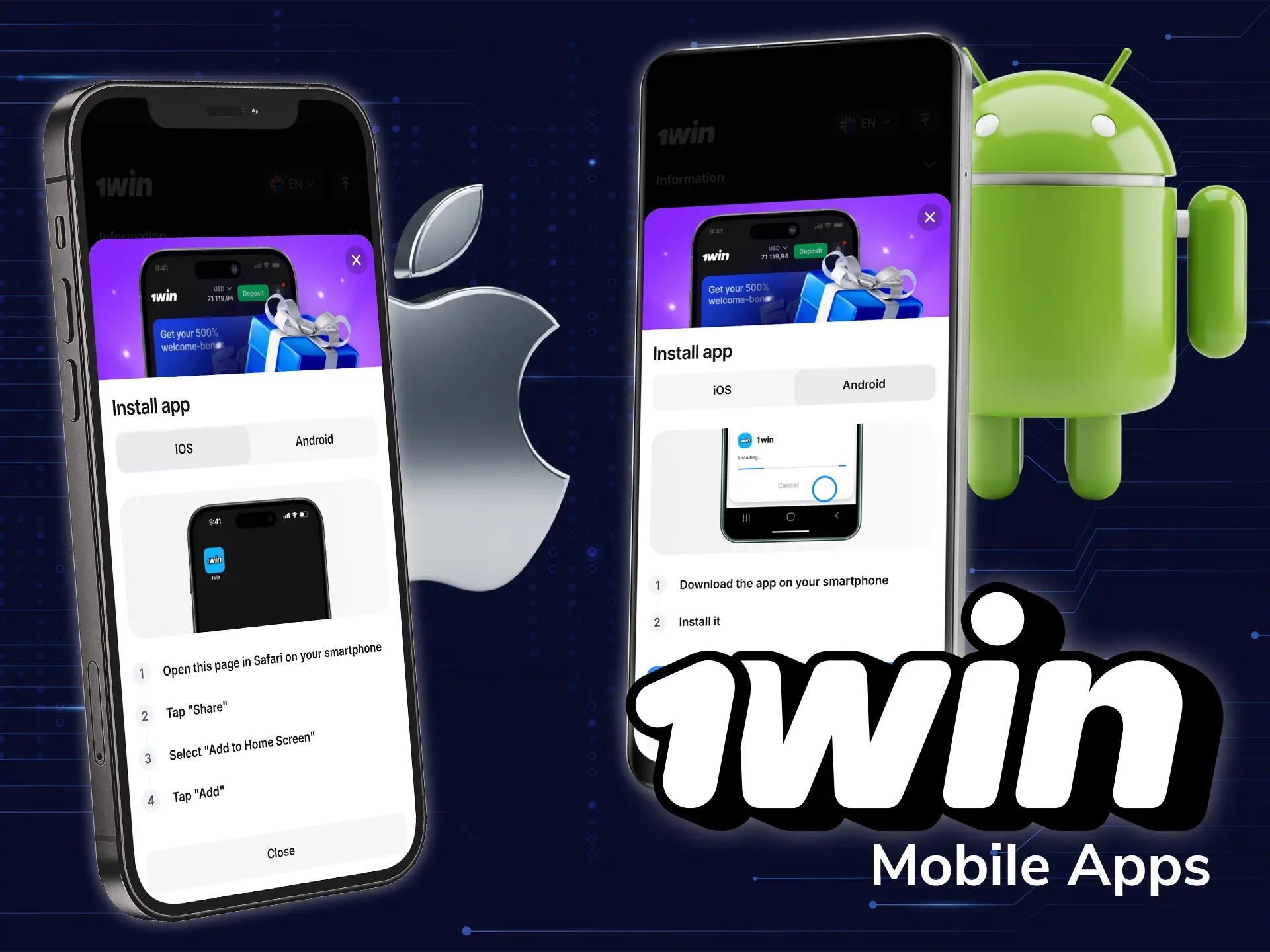 Discover the world of gambling with the 1Win mobile app.