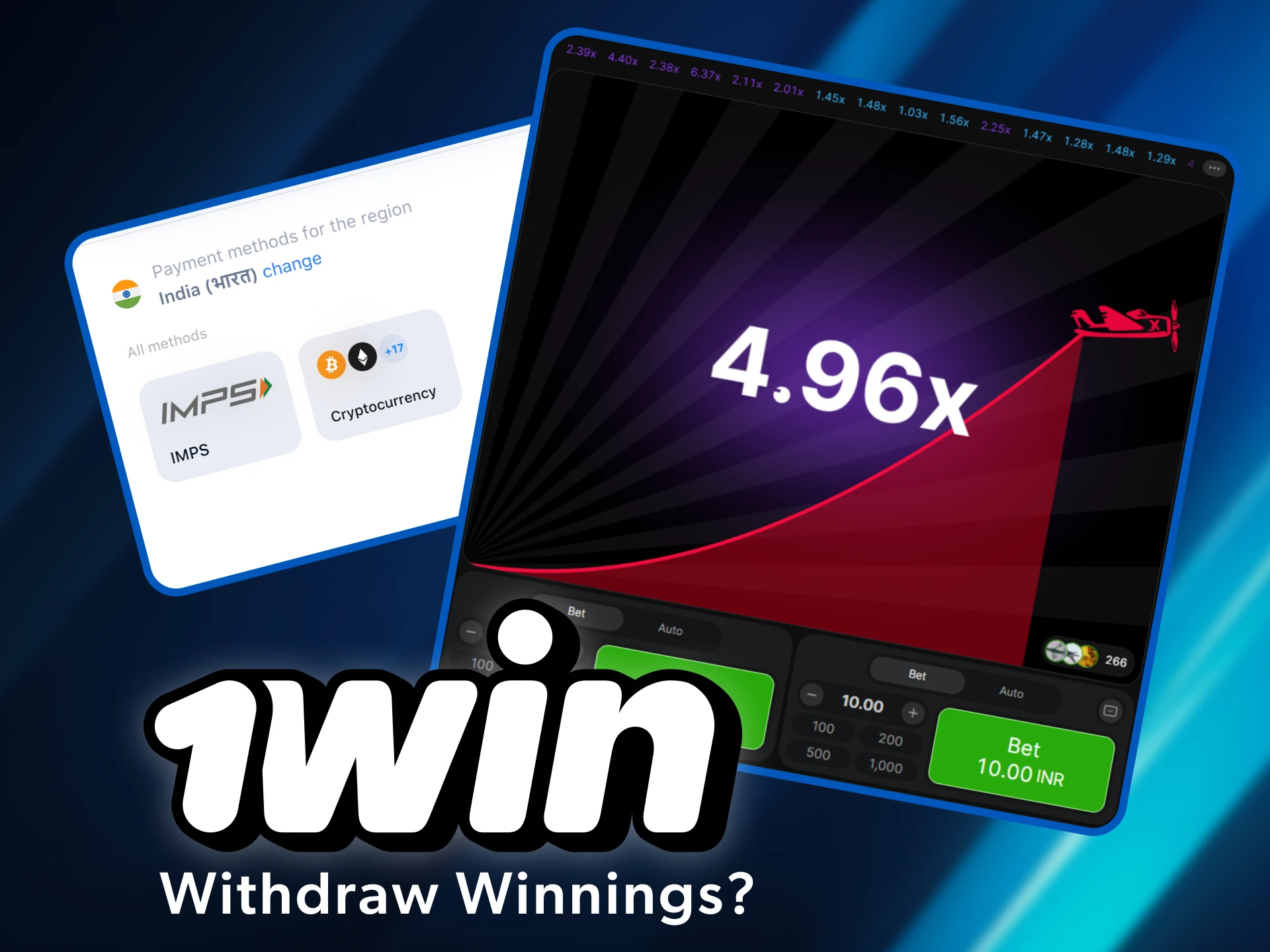 You can withdraw money the same way you've depositied it.