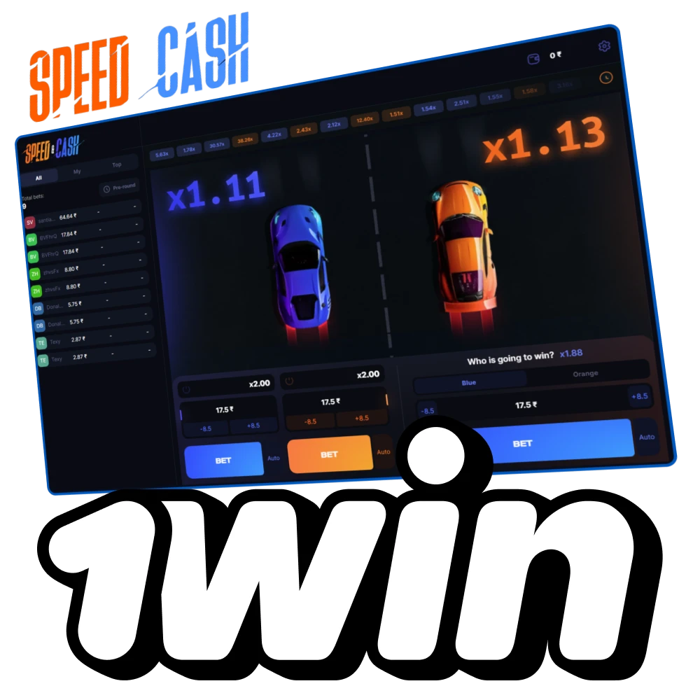 Meet and play the unique 1win game Speed and Cash.